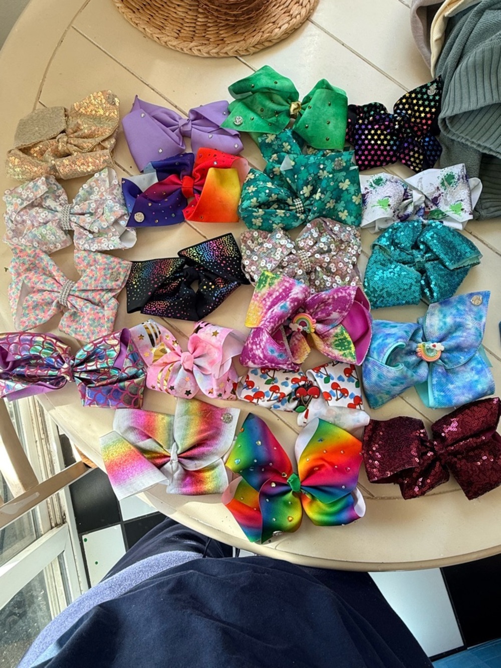 JoJo Siwa Rainbow Sequin and Patterned Hair Bow Set - Multi Color